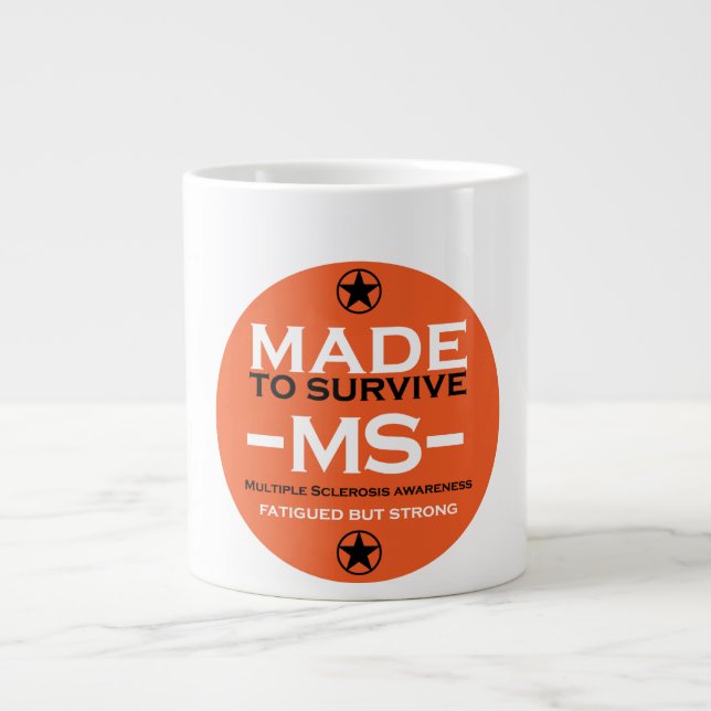 många sclerosis Survivor Support Awareness Jumbo Mugg (Framsidan)
