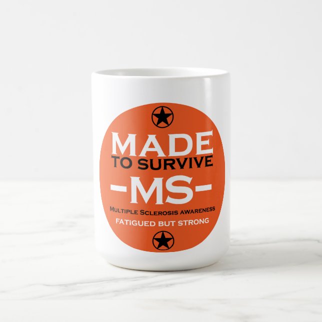 många sclerosis Survivor Support Awareness Magisk Mugg (Center)