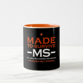 många sclerosis Survivor Support Awareness Två-Tonad Mugg