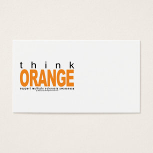 Många Sclerosis TÄNKA Orange Visitkort