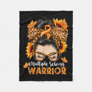 Många Sclerosis Warrior Awareness Orange Mes Fleecefilt