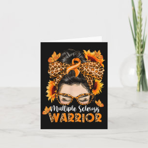 Många Sclerosis Warrior Awareness Orange Mes Kort