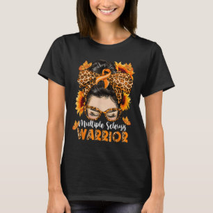 Många Sclerosis Warrior Awareness Orange Mes T Shirt