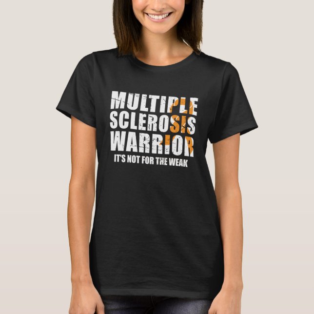 Många Sclerosis Warrior Många Sclerosis Awar T Shirt (Framsida)