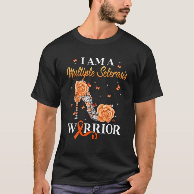 Många Sclerosis Warrior S Diamond High Heel Flo T Shirt (Framsida)