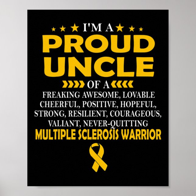 Många Sclerosis Warrior T. Poster (Framsidan)