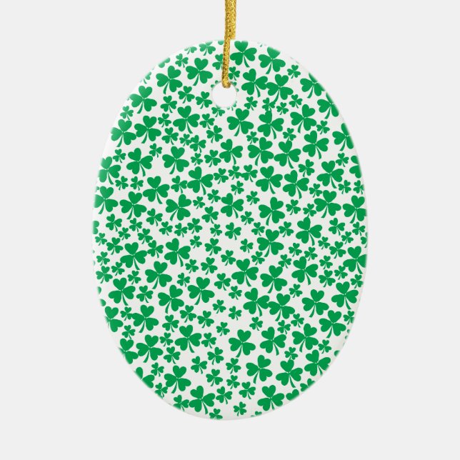 Många Shamrocks Julgransprydnad Keramik (Framsidan)