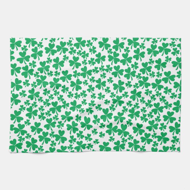 Många Shamrocks Kökshandduk (Horisontell)