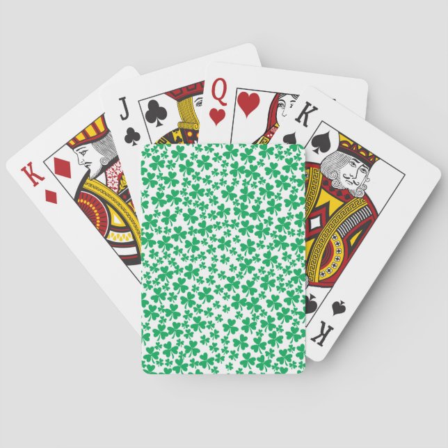 Många Shamrocks Spel Kort (Baksidan)