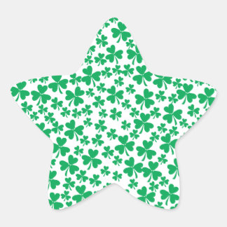 Många Shamrocks Stjärnformat Klistermärke