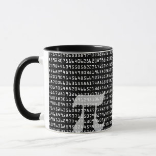 Många siffror i Pi-matematisk konstant Mugg