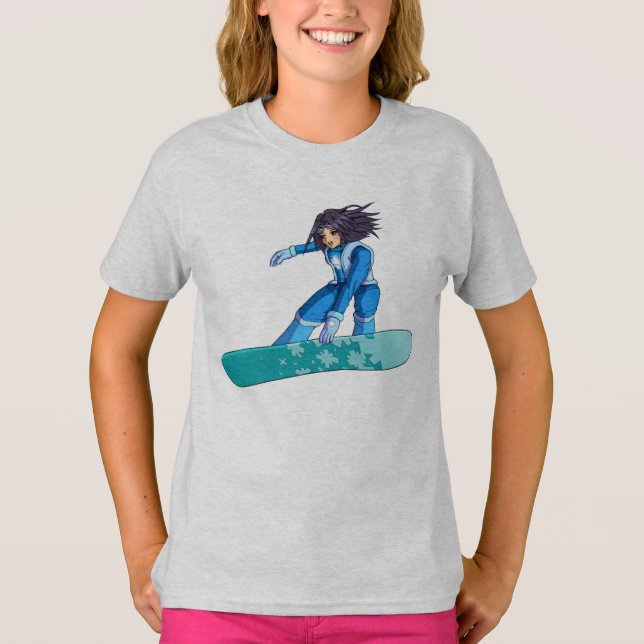 Manga Snowboarder Girl Tee (Framsida)