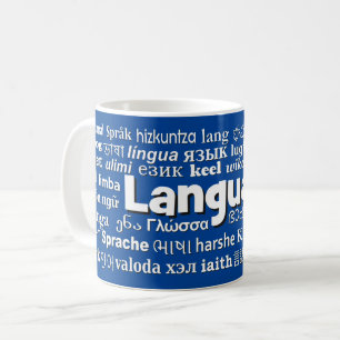 Många språk kaffemugg
