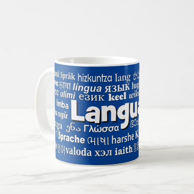 Många språk kaffemugg (Framsida vänster)