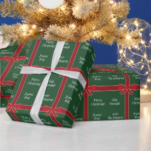 Många Språket God jul Red och Grönt Presentpapper