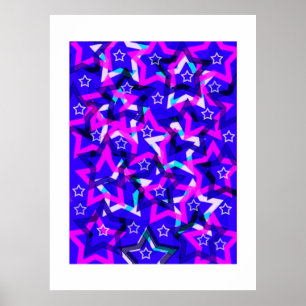 Många stjärnkonst poster