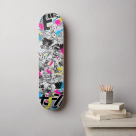 Manga Style Japanese Art for Skateboard & Stickers