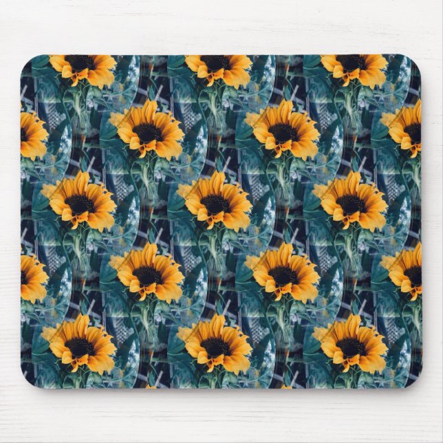 Många Sunny-blommor.... Musmatta (Framsidan)