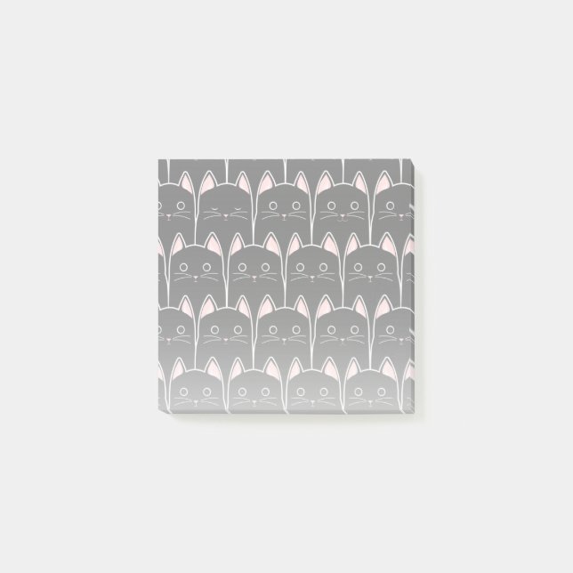 Många Svarta katter Mönster Post-it Block (Framsida)