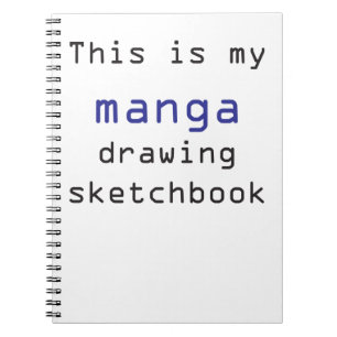Manga teckningsketchbook anteckningsbok