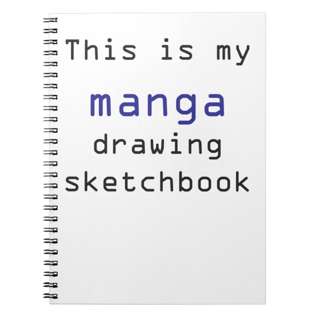 Manga teckningsketchbook anteckningsbok (Framsidan)