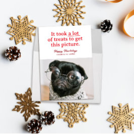 Många Treats Lycklig Howlidays Funny Pet Julkort