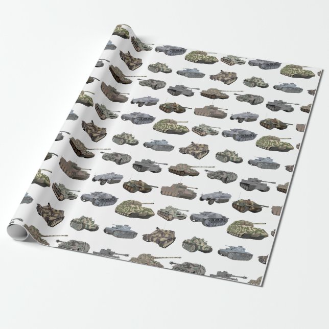 Många Tyska WW2-Tanker Presentpapper (Utrullad)