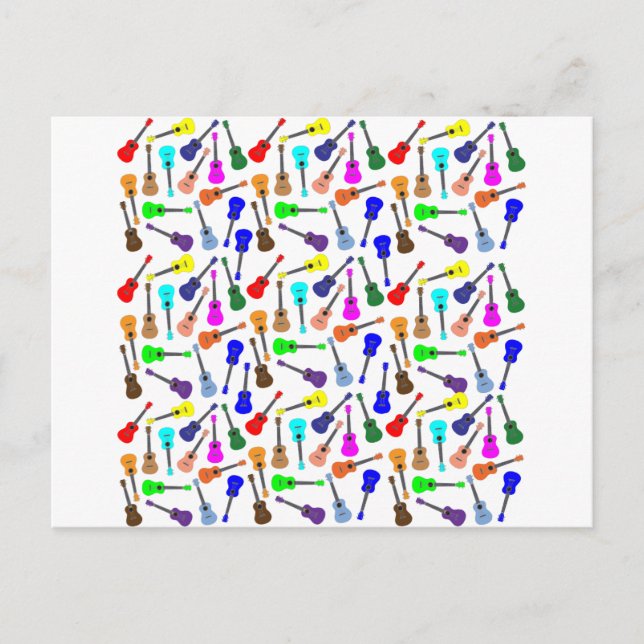 Många Ukuleles Vykort (Framsida)