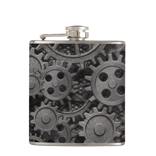 Många utrustar gammal rostig metall, eller fickplunta (Framsidan)