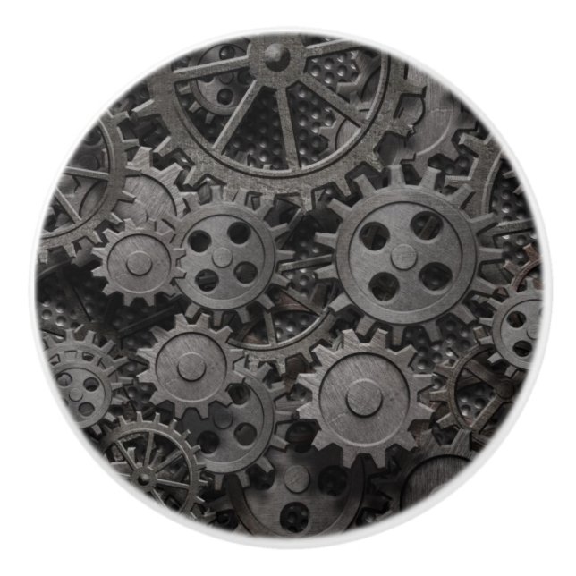 Många utrustar gammal rostig metall, eller knopp (Framsidan)