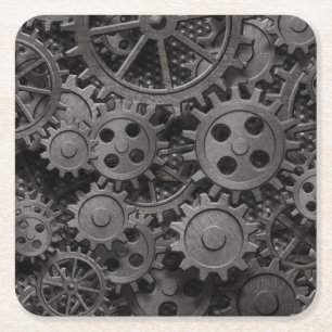 Många utrustar gammal rostig metall, eller underlägg papper kvadrat