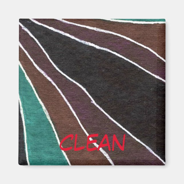 "Många Väg" Abstrakt Dishwasher Status Magnet" Magnet (Framsidan)