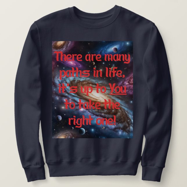 Många väg i livet lång ärmad tröja (Design framsida)