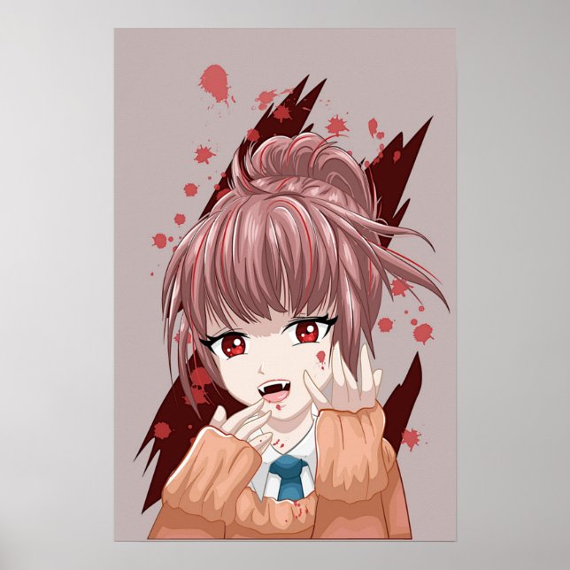 Manga Vampire Girl Poster (Framsidan)