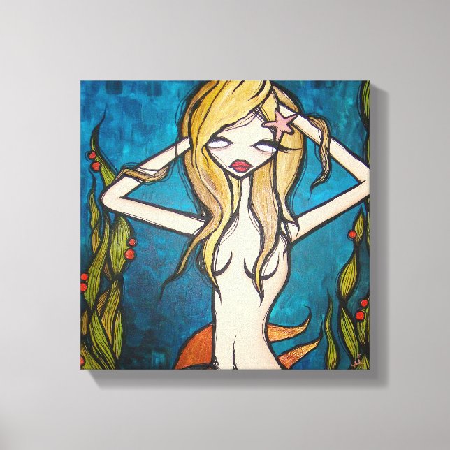 "Många Vatten" Wrapped Canvas, 12" x 12" Canvastryck (Framsida)