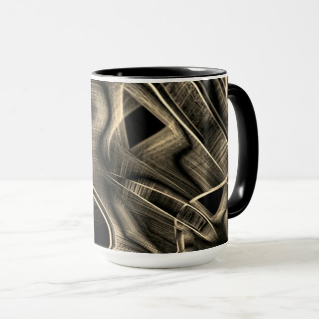 Många vridna ser ut som bränd tall med fåror mugg (Framsida höger)