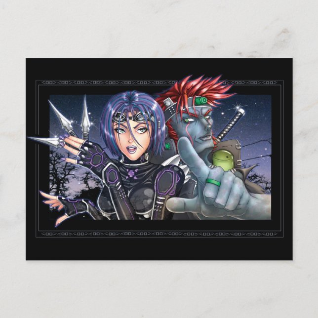 Manga Warriors Vykort (Framsida)