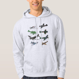 Många WW2-flygplan Hoodie