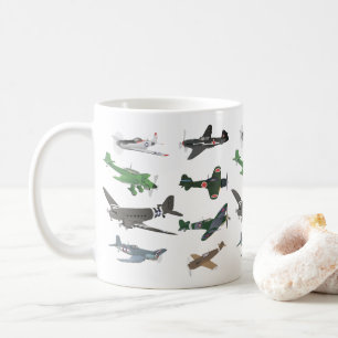 Många WW2-flygplan Kaffemugg