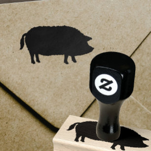 Mangalitsa Gris Silhouette Stämpel