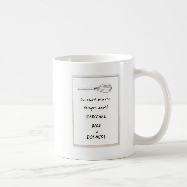 Mangare bere e dormire Italian phrase Mug Kaffemugg (Höger)