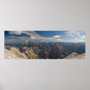 Mangart till den Triglav nationalparkSlovenien Poster