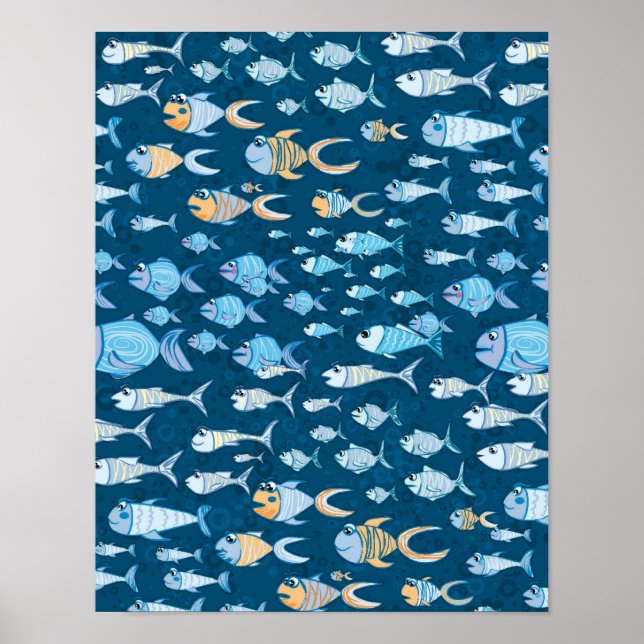 Mängd fisk - poster (Framsidan)