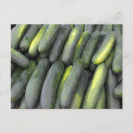 Mängd gurkor för försäljning vykort