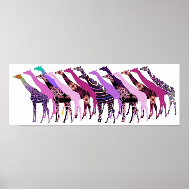 Mängder av Giraffes Design 2 Poster (Framsidan)