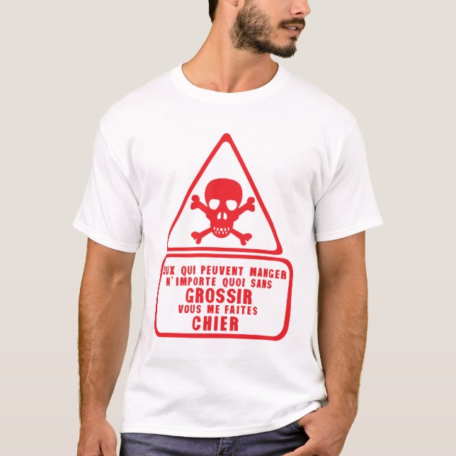 mange importe grossir chier citation tete de mort  t shirt (Framsida)