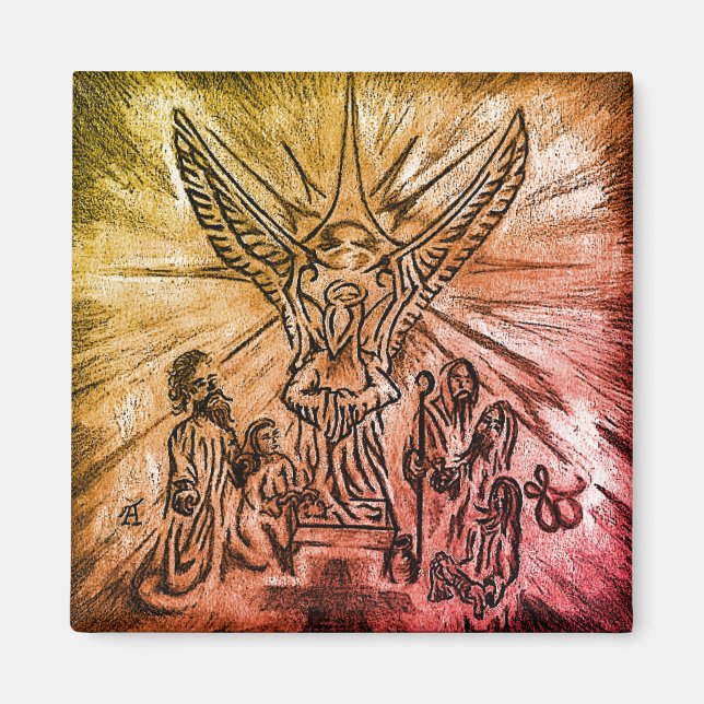 Manger Maze Christian Art Magnet (Framsidan)