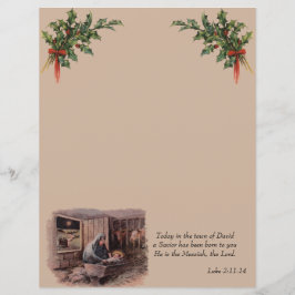 Manger Scene Christian Stationery