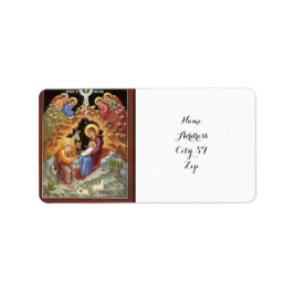 Manger Scene-Returetiketter Adressetikett