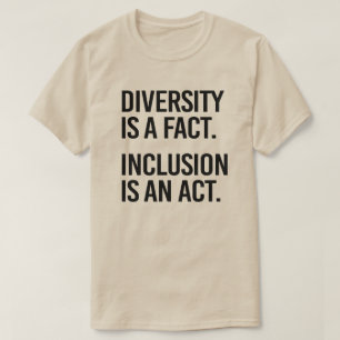 Mångfald är ett faktum att integration är en lag t shirt